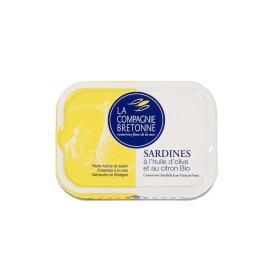 Sardines à l’huile d’olive et au citron bio 115g